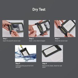 Pelican Marine IP68 Waterproof Phone Pouch / Case (6.5" Size) - Black/Yellow